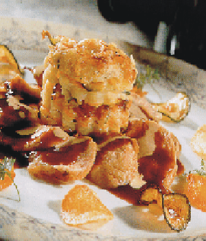 Gemarineerde konijnenrug bereid met Lindemans Kriek